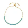 Wholesale Simple Style Round Copper 18k Gold Plated Zircon Bracelets In Bulk