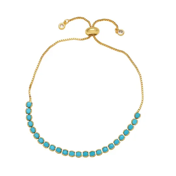 Wholesale Simple Style Round Copper 18k Gold Plated Zircon Bracelets In Bulk