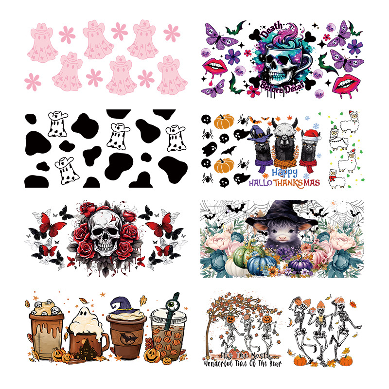 Wholesale Skull c 16oz C UV DTF Wraps