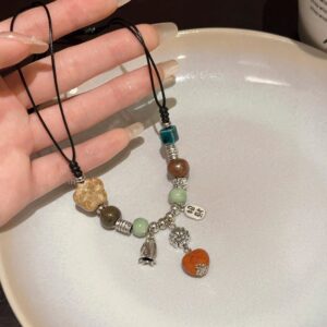 Lucky ceramic beaded necklace