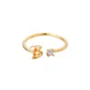 Wholesale Jewelry Simple Style Classic Style Letter Copper Plating Open Rings