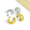 Wholesale 316 Stainless Steel Solid Color Vacation Simple Style Ear Studs For Women's