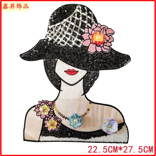 oly-29093dd65997134e365db4903714c7f9 Wholesale Cross-border DIY hand-embroidered beauty head cloth paste clothing accessories backpack decoration patch factory direct supply