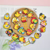 oly-290e57b1fea5f64068d064c500382563 Wholesale Random 50pcs Little Yellow Duck Metal Soft Rubber Paperclip Bookmarks