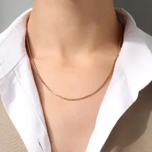 Golden Box Chain 40 5cm / Each Piece Is Individually Packaged