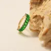 Wholesale Elegant Glam Luxurious Solid Color Copper Plating Inlay Zircon 18k Gold Plated Open Rings
