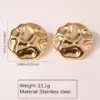 1 Pair Elegant Retro Sector Square Rhombus 304 Stainless Steel Imitation Gold Electroplating Ear Studs