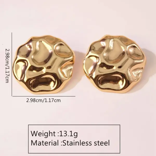 1 Pair Elegant Retro Sector Square Rhombus 304 Stainless Steel Imitation Gold Electroplating Ear Studs
