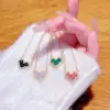 Wholesale Jewelry Elegant Simple Style Heart Shape Titanium Steel Copper Plating Pendant Necklace Cable Chain