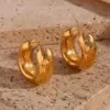 oly-2915d0d636ce2c000ee496259c45d0e8 Wholesale PVD Coated Real Gold Plated 18K Gold Solid Color 304 Stainless Steel Simple Style Waterproof Non Tarnish Ear Studs