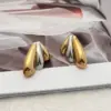 Wholesale Vintage Style Simple Style Geometric Heart Shape Mixed Metal 304 Stainless Steel 18K Gold Plated Ear Studs