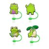 Wholesale Cute Anime Frog Dust Plug Straw Cap Straw