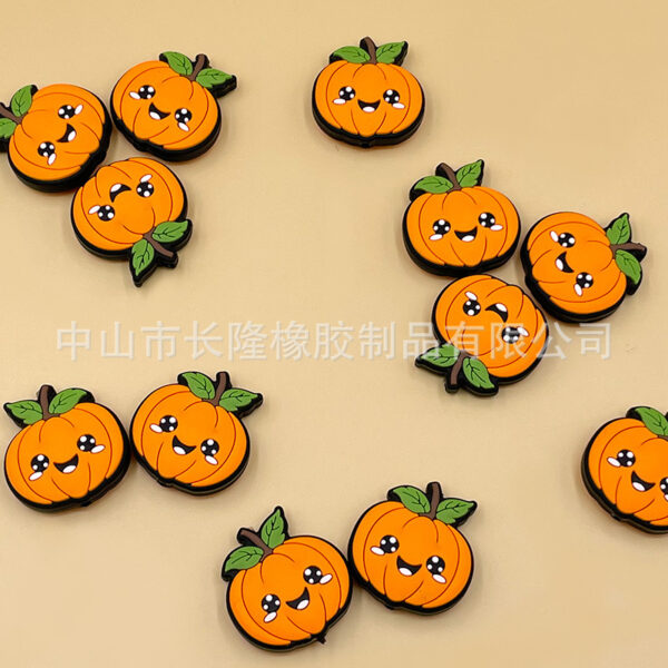 Wholesale Factory Spot New Halloween Silicone Beads Kidsren Bead Pen Focus Beads Pumpkin Beads Cartoon Jewelry