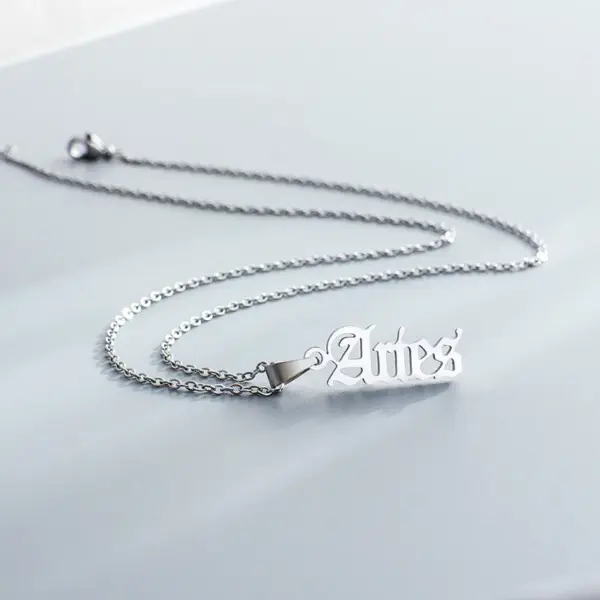 Wholesale Jewelry Fashion Letter 304 Stainless Steel Gold Plated Plating Stainless Steel Necklaces