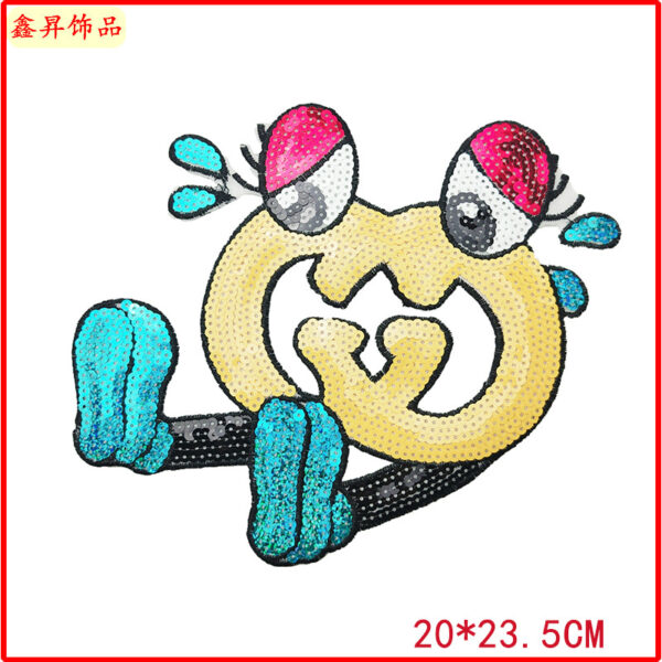 oly-293da278ce8fc4646a3d2a917ba34e70 Wholesale fashion clothing aessories beads embroidery English letters women's jewelry sequins cartoon cloth paste factory direct sply