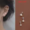 Wholesale 18K Gold Plated 304 Stainless Steel PVD Coated Zircon Solid Color Waterproof Non Tarnish Surgical Steel Streetwear Cartilage Earrings For Women's