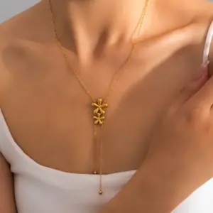 Five Petal Flower Necklace