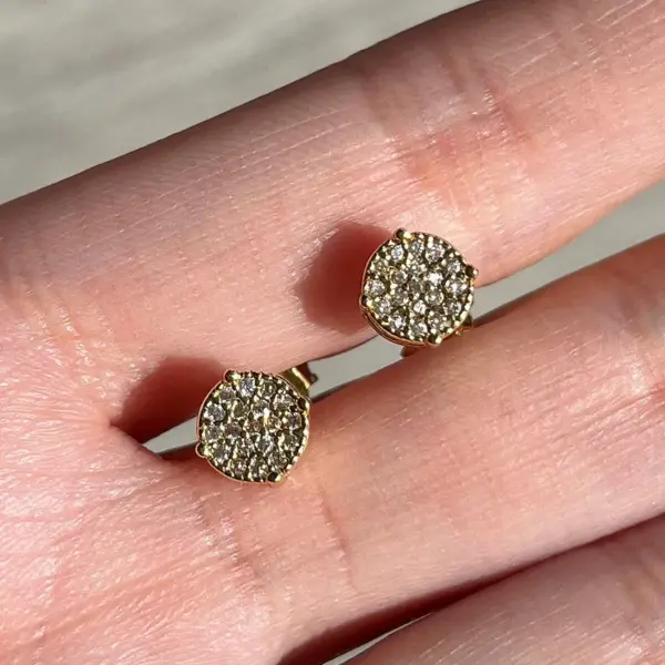 Wholesale Fashion Geometric Copper Ear Studs Plating Artificial Gemstones Copper Earrings