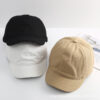 Wholesale short brim American style retro solid color hat men's baseball cap men's Korean style soft top cap men's sun hat