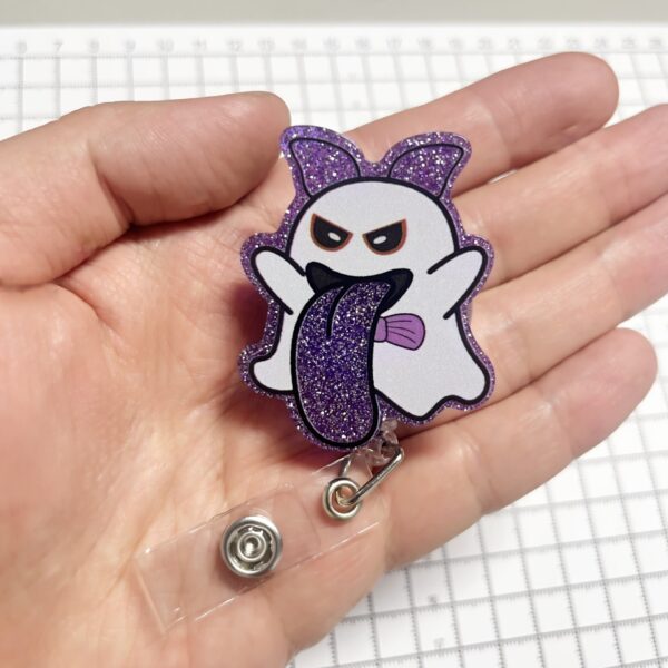 oly-2963aa47ea80e4f3699418434a37195b Wholesale 25 Cross-Border New Creative Cartoon Halloween Pumpkin Ghost Telescopic Badge Clip Automatic Rebound Funny Easy-Pull Buckle