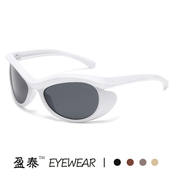 oly-29696a12c72d9184d485759a7021d116 Wholesale Hair Hoop Cat's Eye Sunglasses Men's Internet-famous Fashion Fashion Street Beat Glasses Men's and Women's Hot Girls Plaid Sunglasses Anti-UV