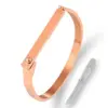 Wholesale PVD Coated Real Gold Plated Solid Color Stainless Steel Simple Style Commute Waterproof Non Tarnish Bangle