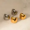 Wholesale 304 Stainless Steel Solid Color PVD Coated 18K Gold Plated Simple Style Classic Style Plating Gold Ear Cuffs