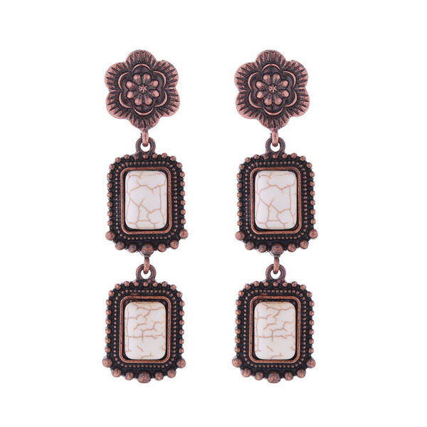 Wholesale Cross-border original design European and American retro fashion new multi-layer temperament earrings exaggerated bohemian dinner earrings