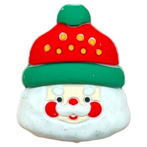 Christmas-santa claus head-z (white + glitter)