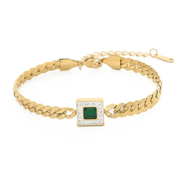 100 Bracelet 18k Gold Color-free Titanium Steel Women's Simple Ins Personalized Fashion Hand Jewelry