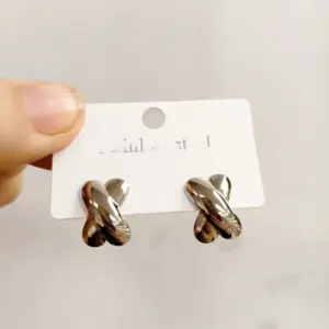 Steel Color Earrings 105 / 18k
