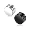 Wholesale New Style No Piercing Magnetic Stone Ear Cuff Simple Round Unisex Double-Sided Geometric Pattern Stainless Steel Earrings