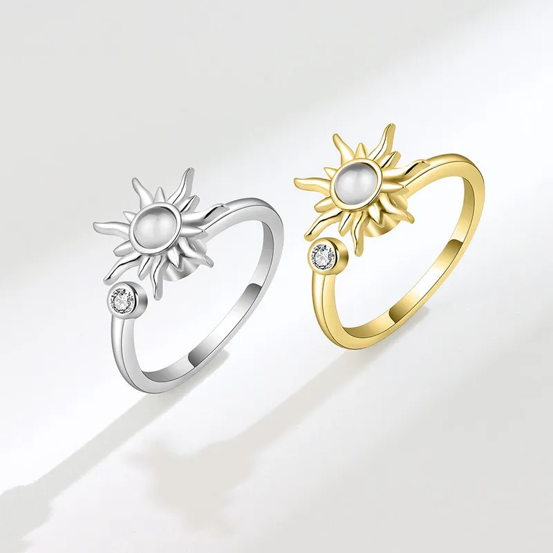 Casual Simple Style Suower Copper Plating Inlay Zircon Open Ring