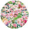 Wholesale 50 Cartoon Pink Lotus Graffiti Stickers Decorative iPad Luggage Notebook DIY Waterproof Cross-Border