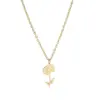 Wholesale Fashion Flower Stainless Steel Plating Pendant Necklace 1 Piece
