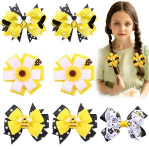 Wholesale children's hair accessories all-match fresh hairpin cute bee ribbon bow hairpin