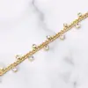 Wholesale Fashion Geometric Titanium Steel Inlaid Zircon Bracelets