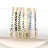 Fashion Geometric Copper Artificial Gemstones Bracelets In Bulk