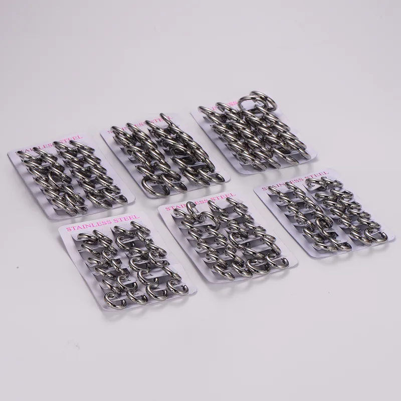 Wholesale 303 Stainless Steel Circle Round Electroplating Imitation Gold Simple Style Classic Style Plating Earrings