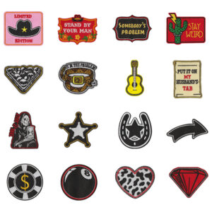 oly-29d76897cc84de54075425036c4a1450 Wholesale Cartoon Cowboy Series Embroidered Fabric Patches Sports Decor Patch