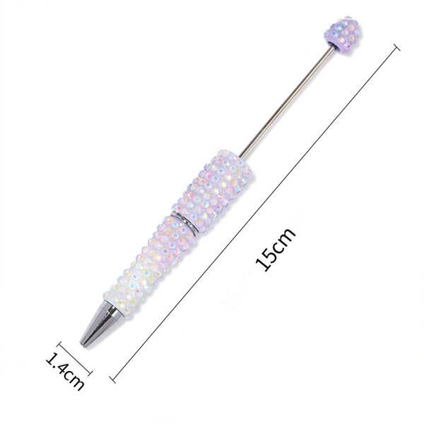 Wholesale New full-diamond bead pen, high-value gradient resin bead pen, DIY creative handmade rhinestone bead pen