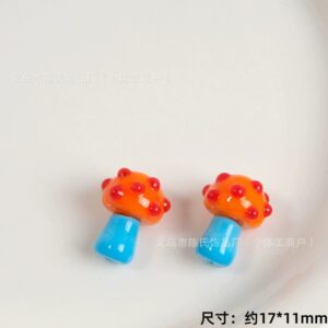 Orange blue mushroom