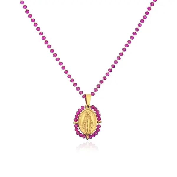 Wholesale Copper 18K Gold Plated Ethnic Style Inlaid Crystal Geometric Copper Zircon Necklace