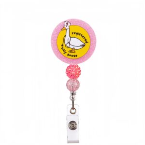 Beaded pink and yellow round goose