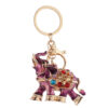 Wholesale New Cross-Border War Elephant Thailand Hot Selling Oil Dripping Three-Dimensional Elephant Diamond Car Keychain Pendant Small Gift