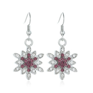 22.purple snowflake earrings