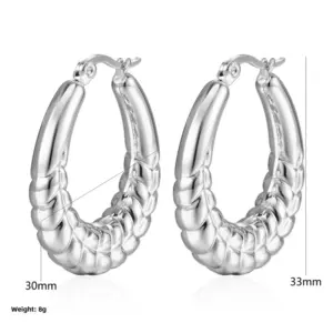 Hollow Olive Branch-Steel Color / 18K