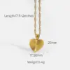 Wholesale PVD Coated Real Gold Plated Heart 304 Stainless Steel Titanium Steel Simple Style Waterproof Non Tarnish Pendant Necklace