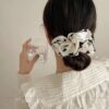 Wholesale Hair Balls Large Intestine Hair Ring Women's Fashionable Large Size Floral Hair Rope Hair Accessories Yarn Hair Rope Rubber Tendon Headwear