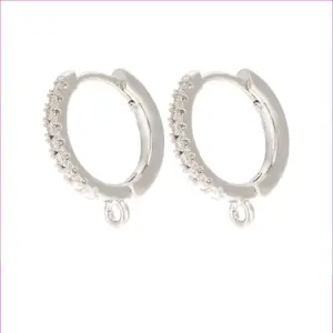 White Gold Color White Diamond Vertical Ring